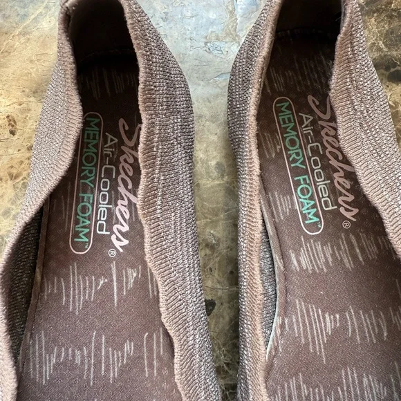 Skechers Womens Cleo Honeycomb Stretch Fabric Pointed Toe Ballet Flats Size 7.5 - Picture 3 of 6